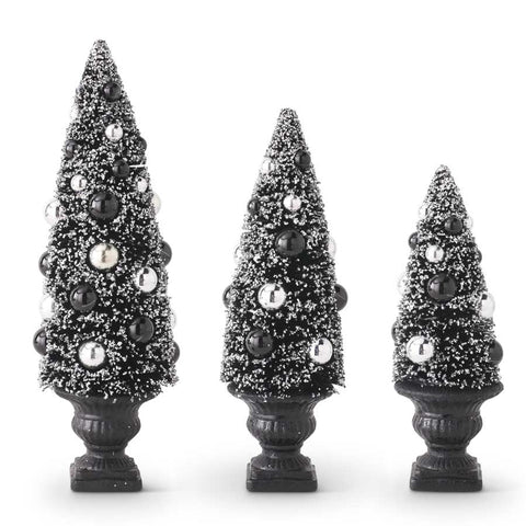 Black & Silver Bottle Brush Tree