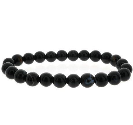 Tumbled 8mm Gemstone Bead Stretch Bracelet