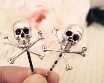 Victorian Style Silver Plated Hair Bobby Pins