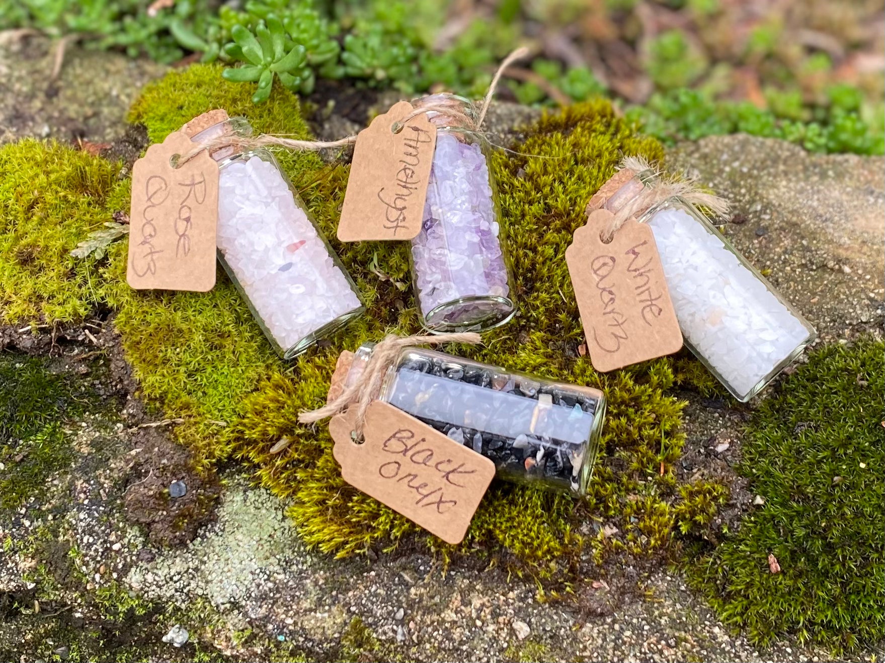 Small Wish Bottles w/ Guiding Crystals