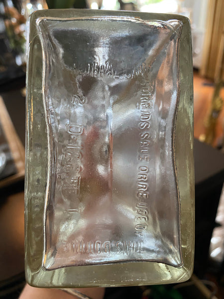 Vintage Whiskey Crown Royal Bottle Glass Decanter w/ Stopper