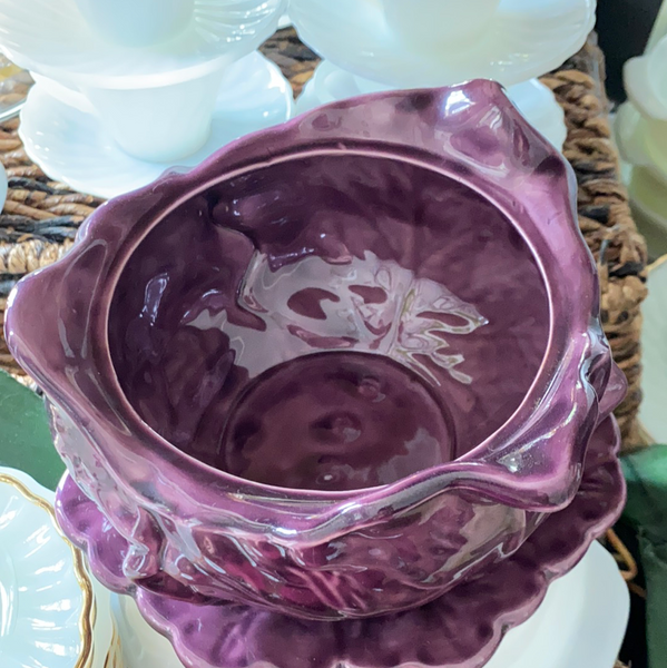 Vintage Holland Purple Cabbage w/ Plate