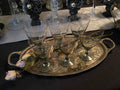 Vintage MCM Smoked Grey Stemmed Glasses (6)