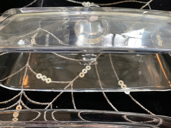 Vintage Clear Glass Butter Dish
