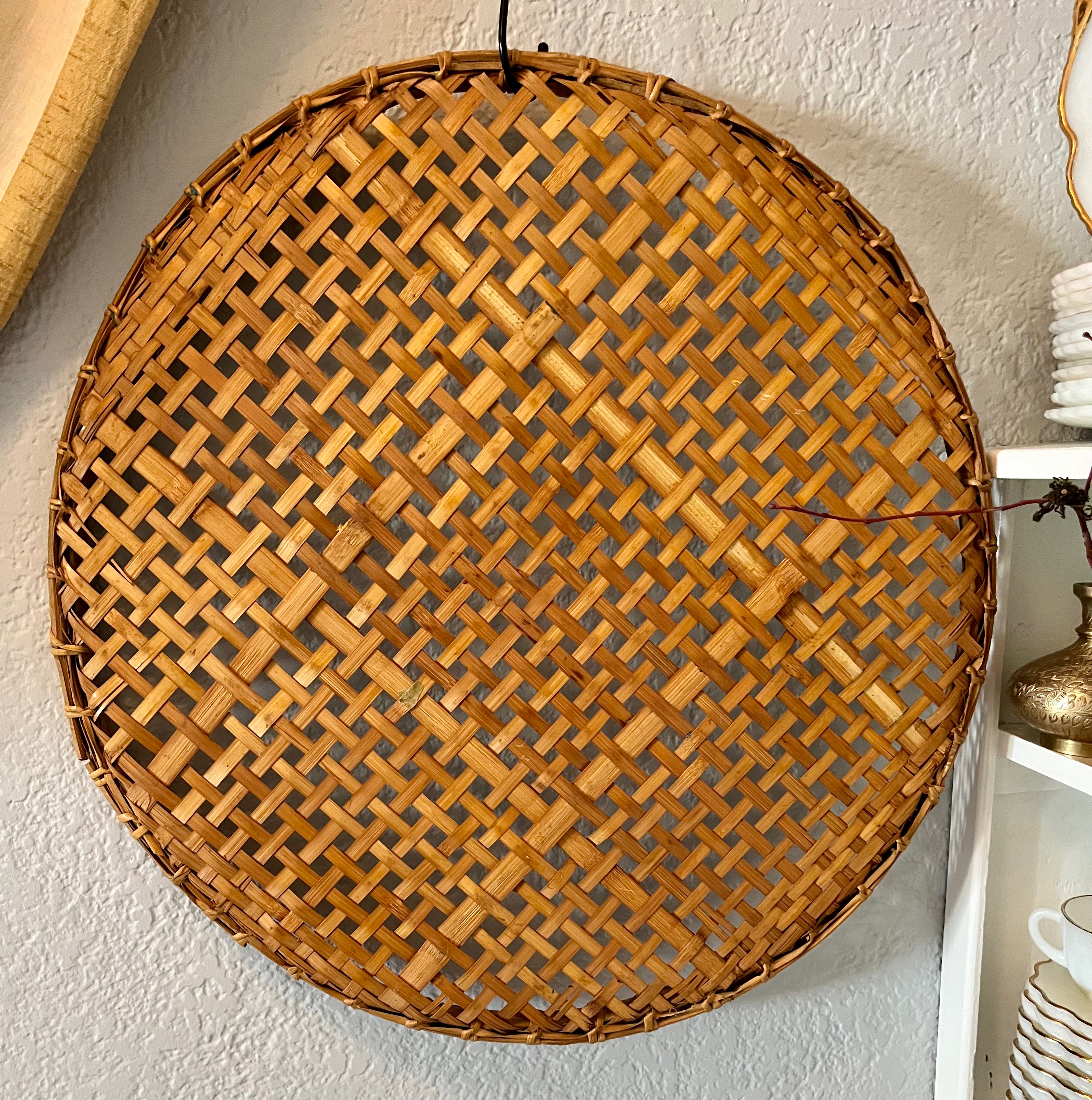 Vintage Winnowing Basket/ Tray 24”
