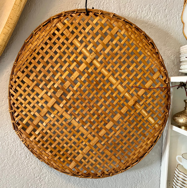 Vintage Winnowing Basket/ Tray 24”