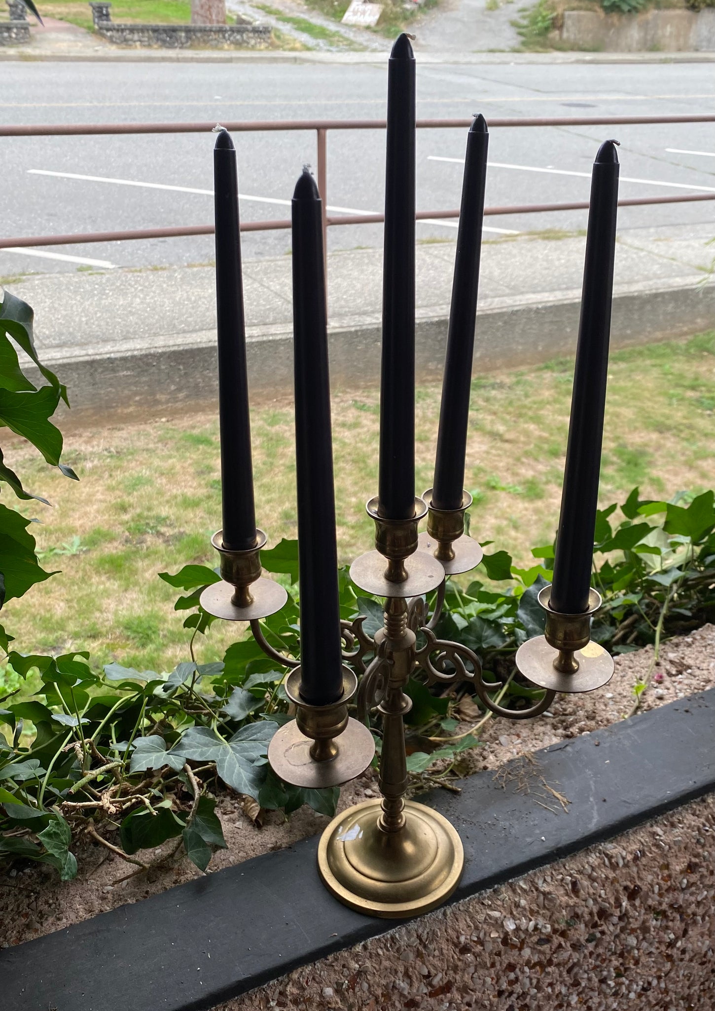 Vintage Brass Candelabra 5 Holder