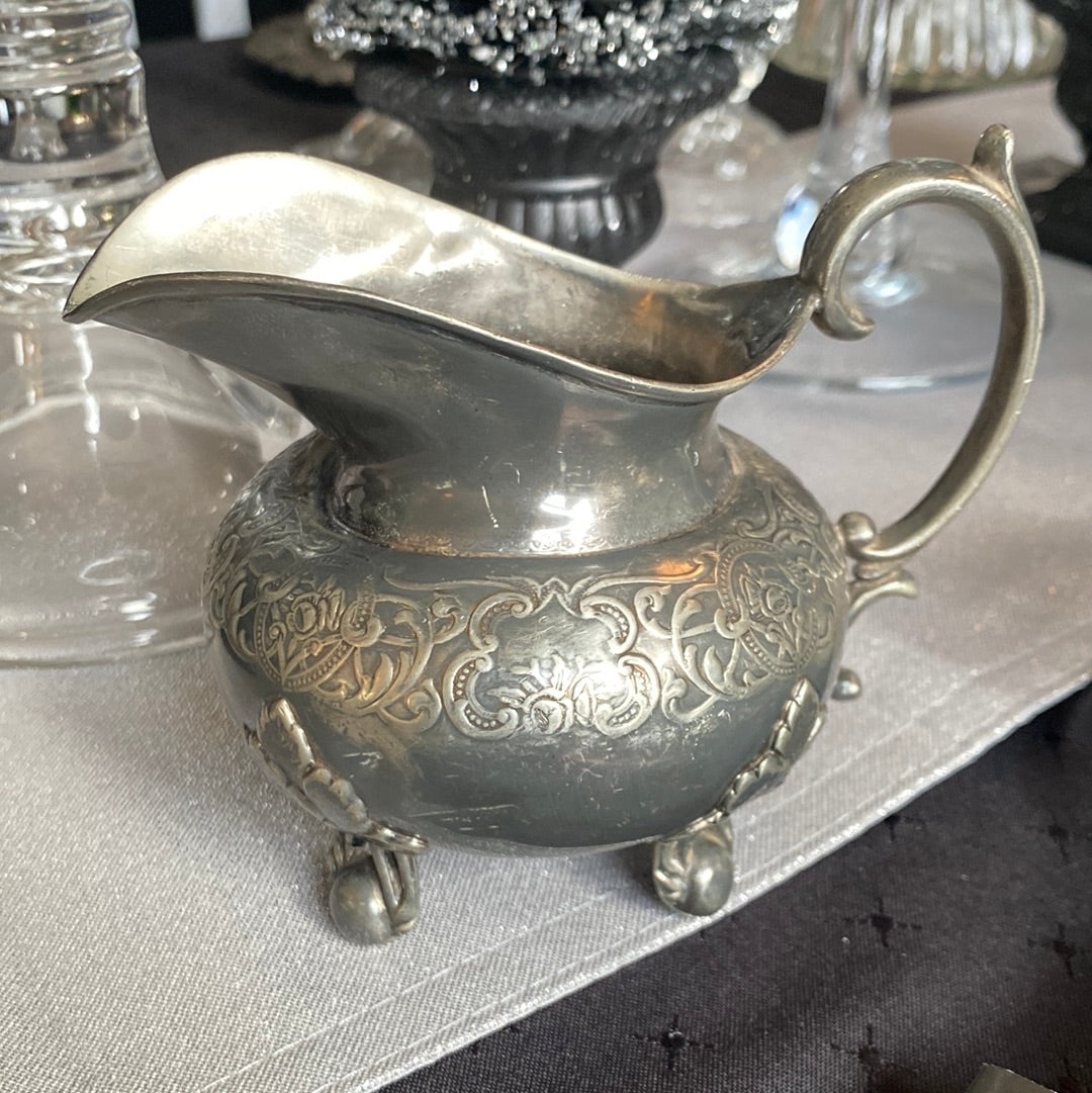 Vintage Ornate Metal Creamer/ Jug