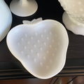 Vintage Milk Glass Strawberry Dish