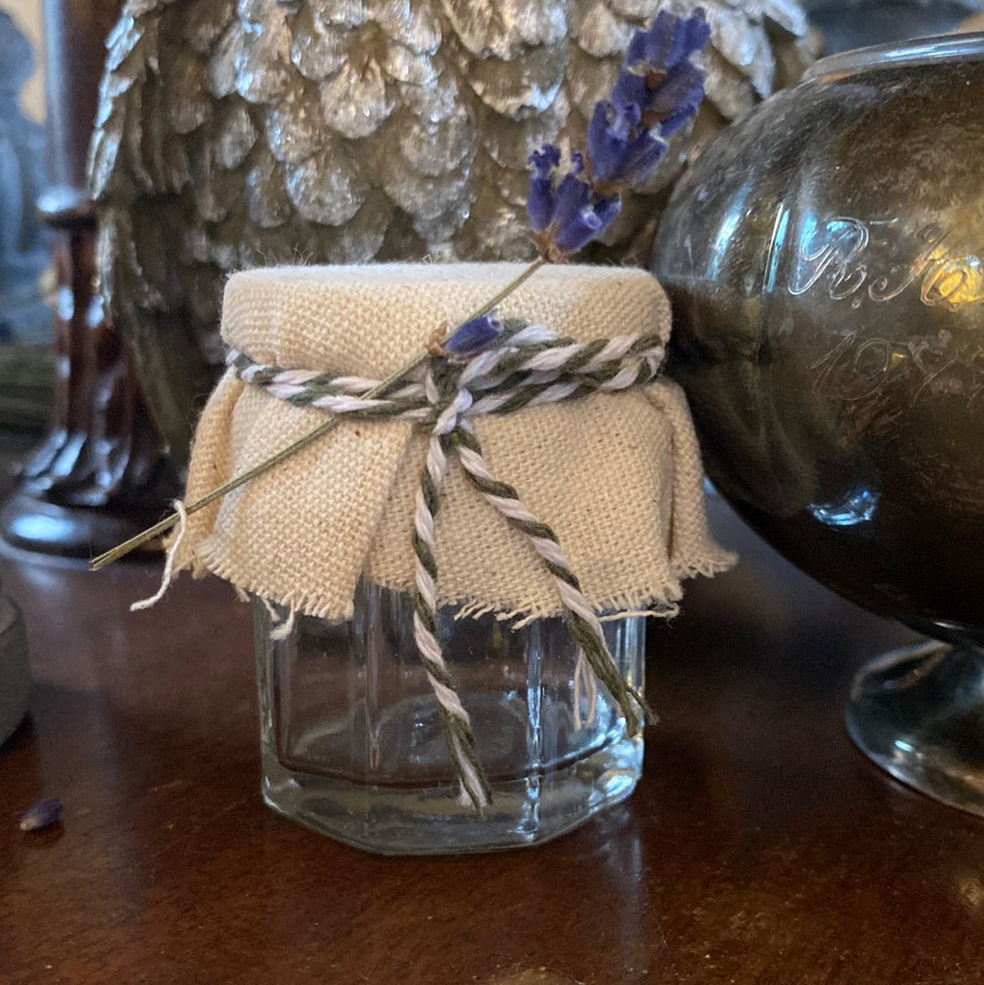 Vintage Mini Jar w/ Cotton & Lavender