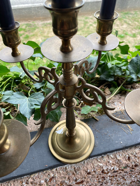 Vintage Brass Candelabra 5 Holder