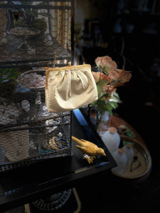 Vintage Gold Lame Clutch w/ Gold Wristlet Chain
