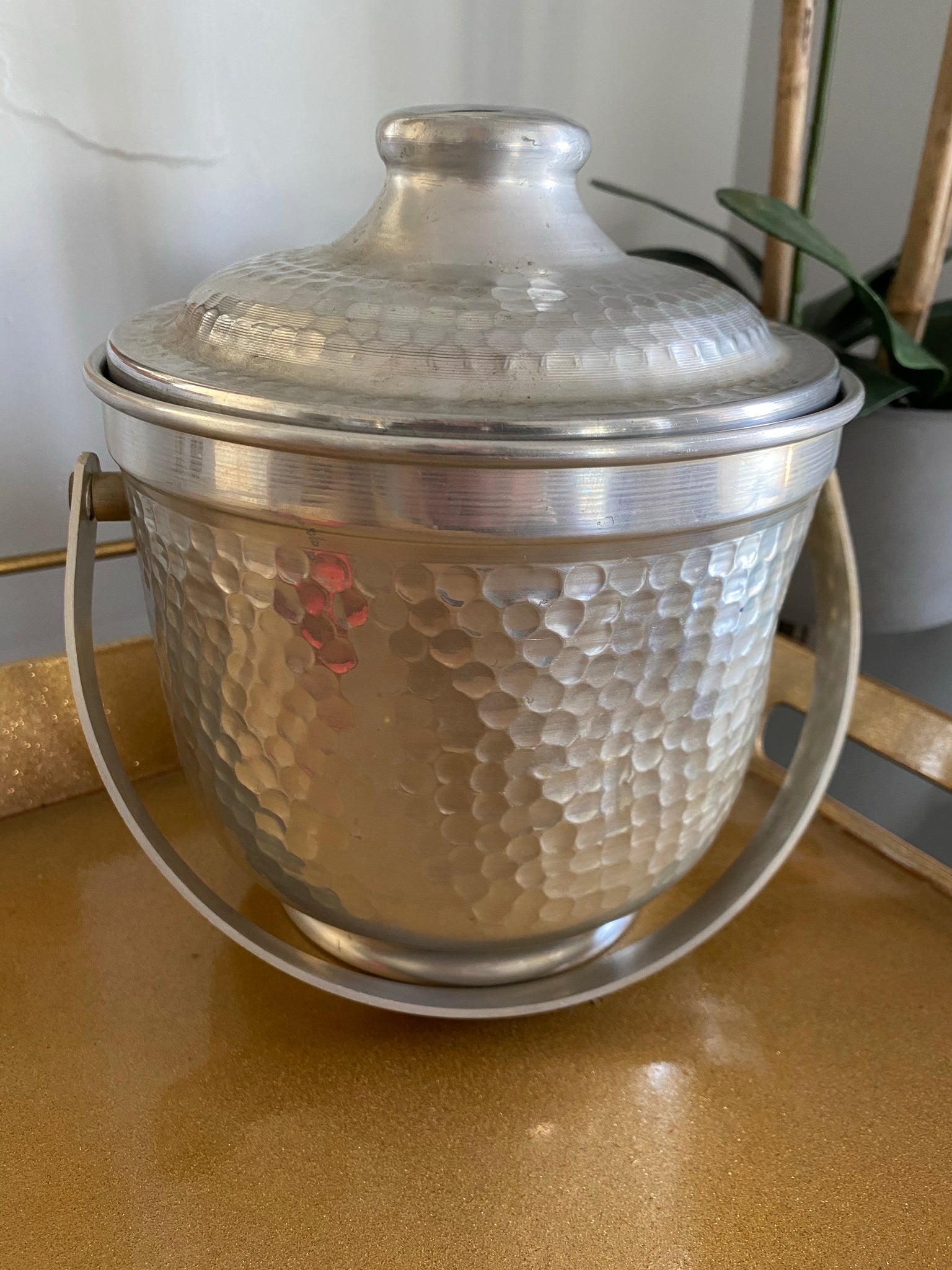 Nasco Hammered Aluminum Ice Bucket