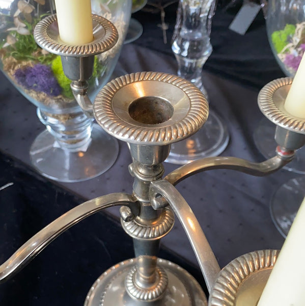 Vintage Candelabra Silver Plated 5 Holder