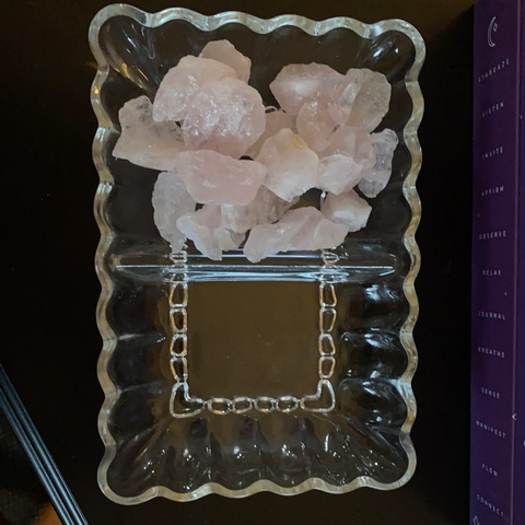 Clear Glass Tray w/ divider