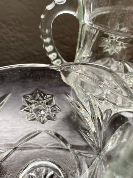 Vintage Anchor Hocking Cream & Sugar Starburst