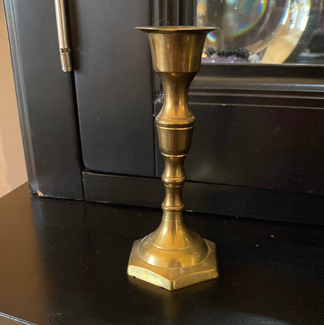 Vintage Brass Candlestick 4.5”