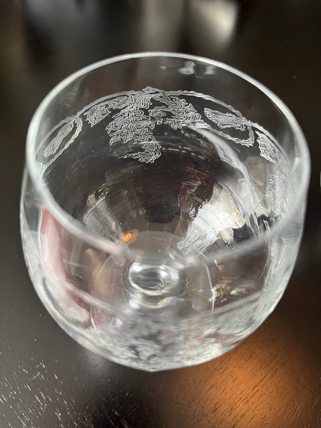 Clear Depression Glass Brandy Snifter Set