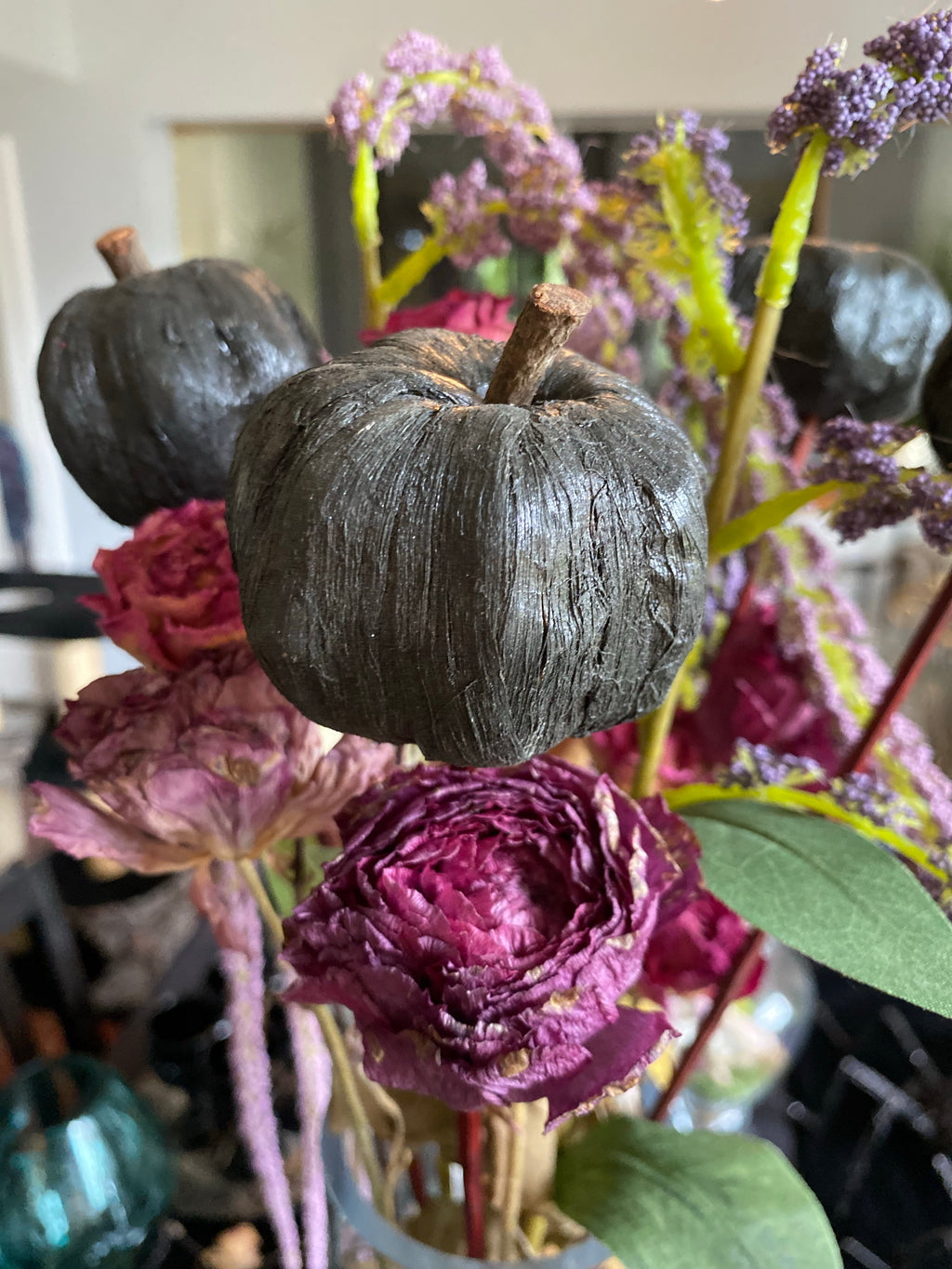 Black Pumpkin Floral Stems