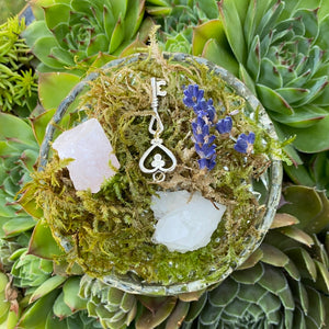 Fairy Garden Intention & Manifestation Dish w/ Quartz & Rose Quartz