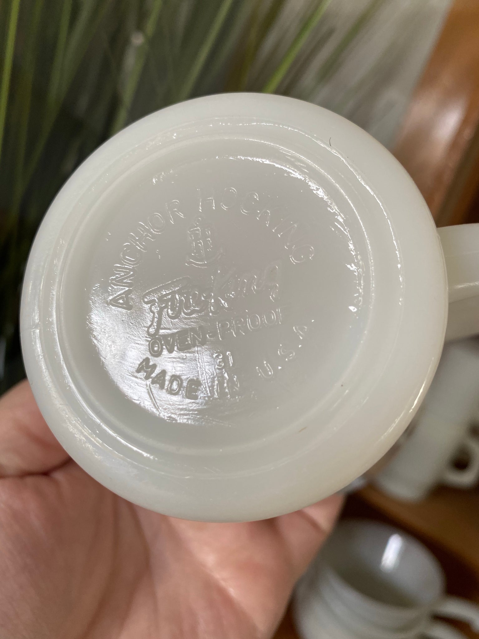 Milk Glass Diner Mug