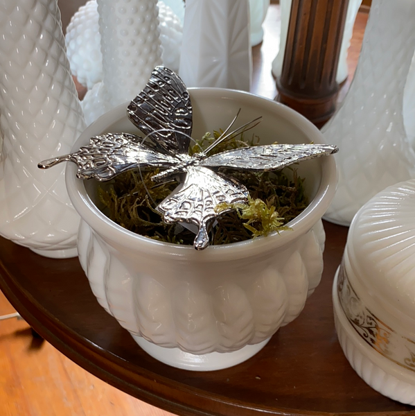 Randall Replica Milk Glass Planter Pot