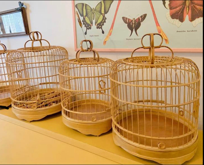 Vintage Inspired Bamboo Bird Cages