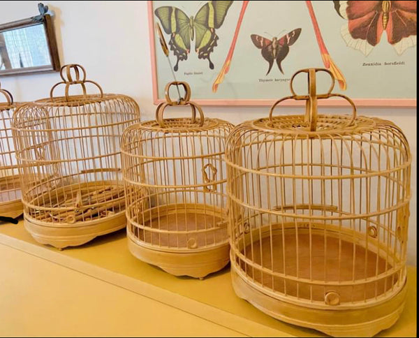 Vintage Inspired Bamboo Bird Cages