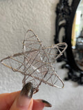Vintage Inspired Silver Wire Star w/ Crystal