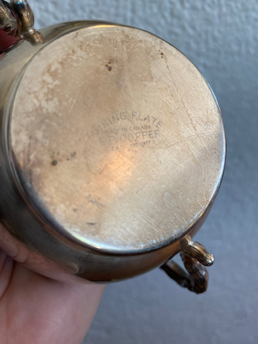 Vintage Viking Silver Plate Cream & Sugar w/ Grape Vines