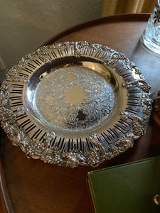 Old English Reproduction Silver Dish 7.5"