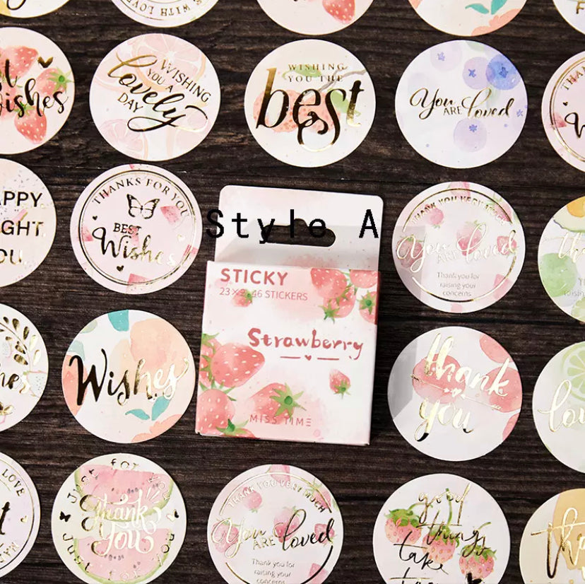 Sticky Best Wishes Stickers