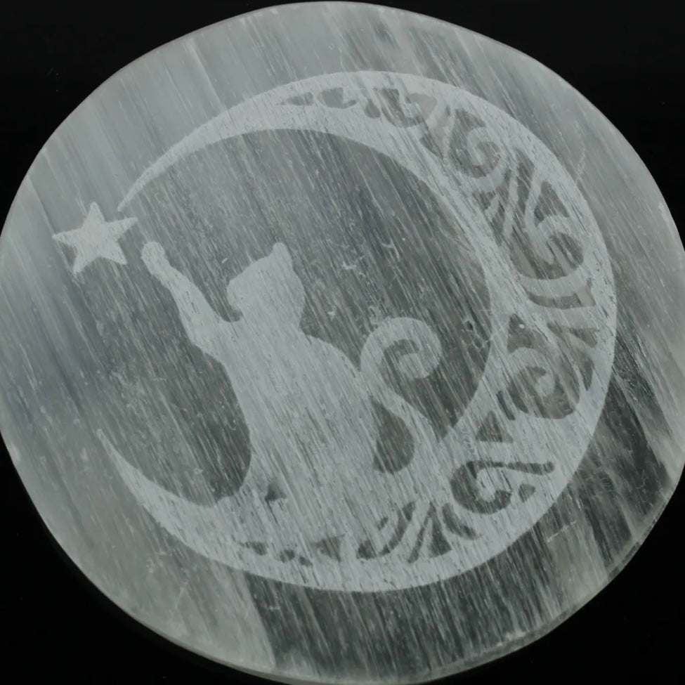 Selenite (Satin Spar) Charging Plate
