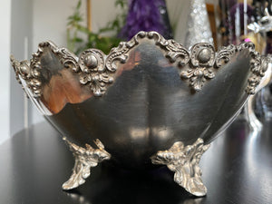 Vintage Silver Footed Flower Bowl EPBN 910