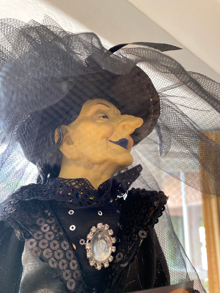 Winnie the Witch w/ Black Veil & Sequinned Dress