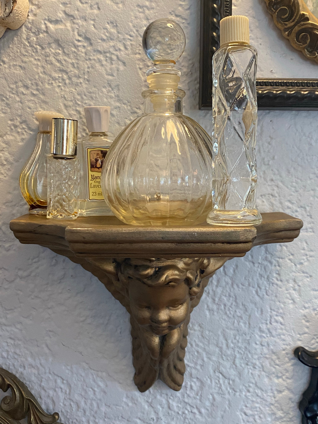 Vintage Clear Ribbed Bottle w/ Stopper