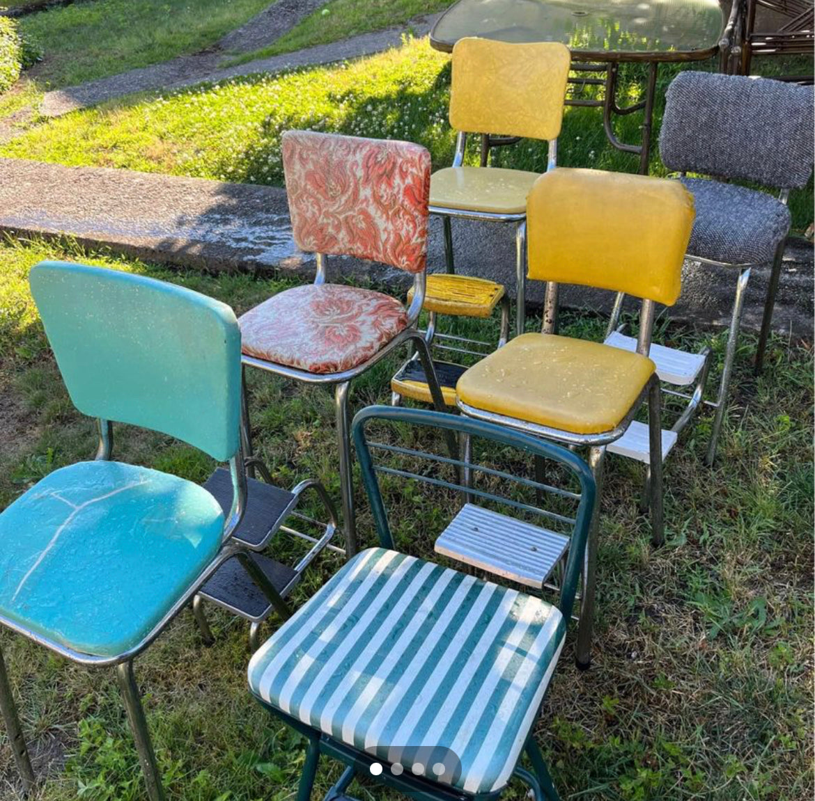 Yellow Retro Stool