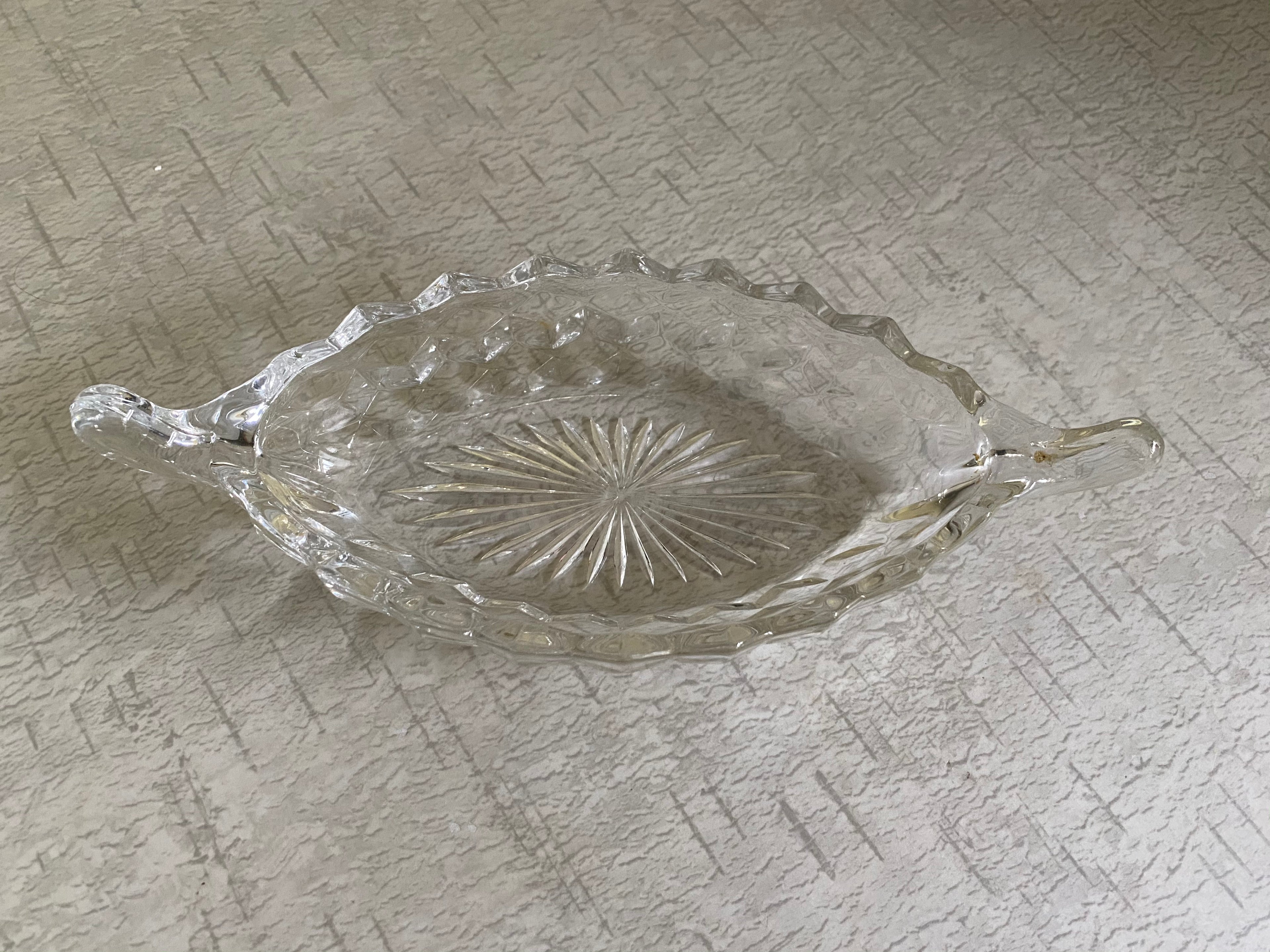 Clear Depression Glass Fostoria Oval 12" Gondola Serving Bowl