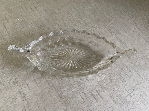 Clear Depression Glass Fostoria Oval 12" Gondola Serving Bowl