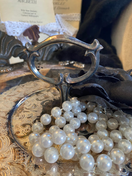 Coronet Silver Plated Dish w/ Handle & Pedestal Base