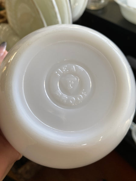 Federal Milk Glass  5” cereal bowl