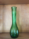 Emerald Ribbed Vase 9"