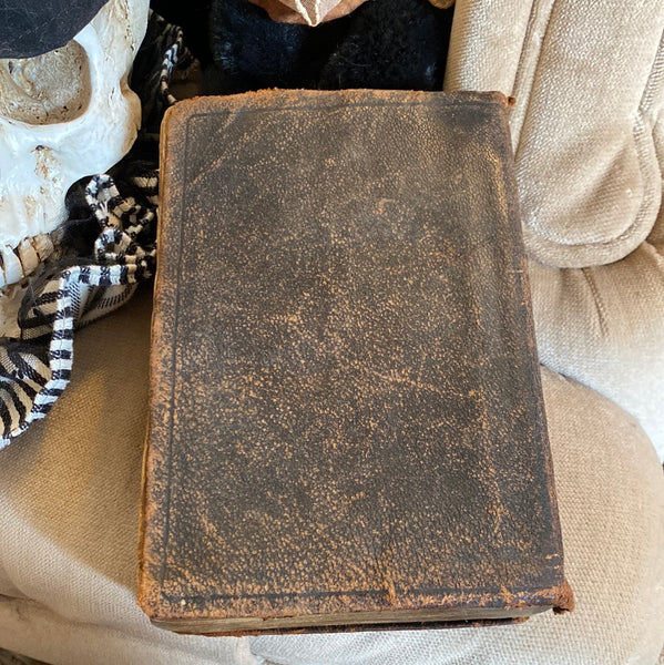 Vintage Russian Black Leather Bible