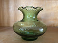Emerald Ruffled Bud Vase 3 1/4"