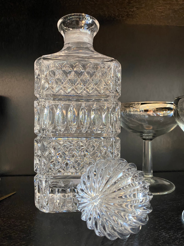 Vintage RCR Royal Crystal Rock Whisky Brandy Decanter