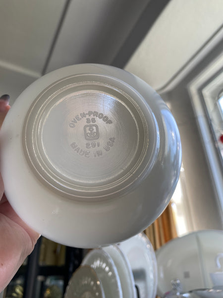 Anchor Hocking Milk Glass #291 cereal bowl 5”