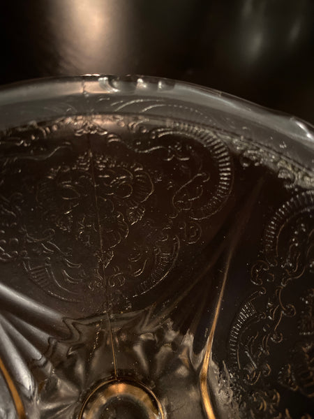 Pink Depression Glass Royal Lace Sherbet Dish