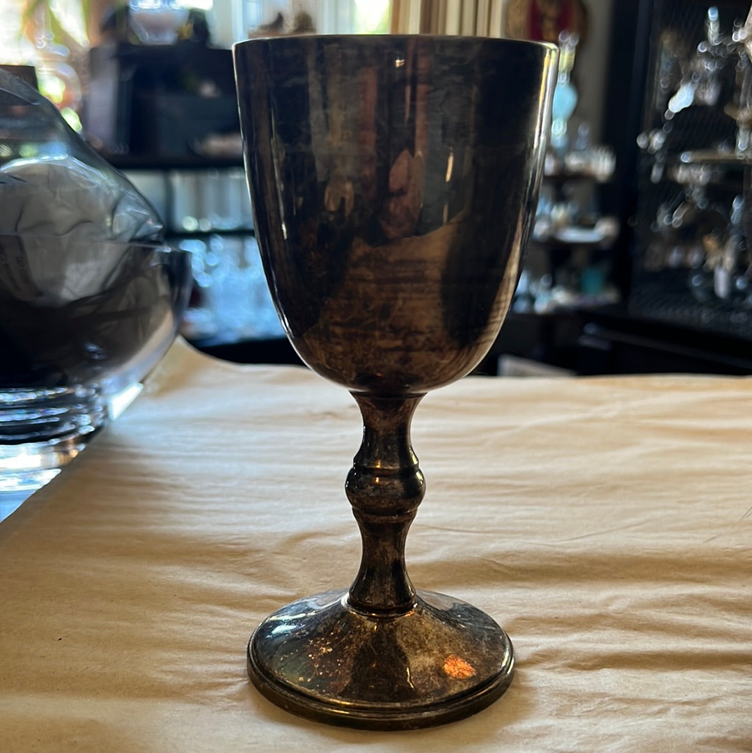Vintage Silver Plate Chalice 6"