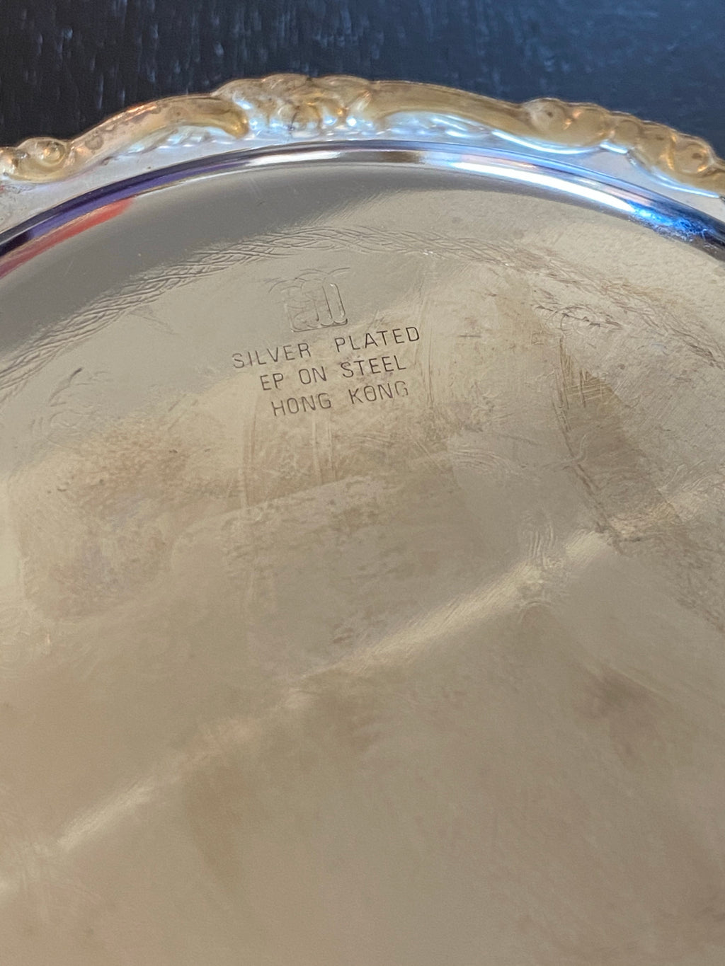 Vintage Ornate Silver Plated Coaster