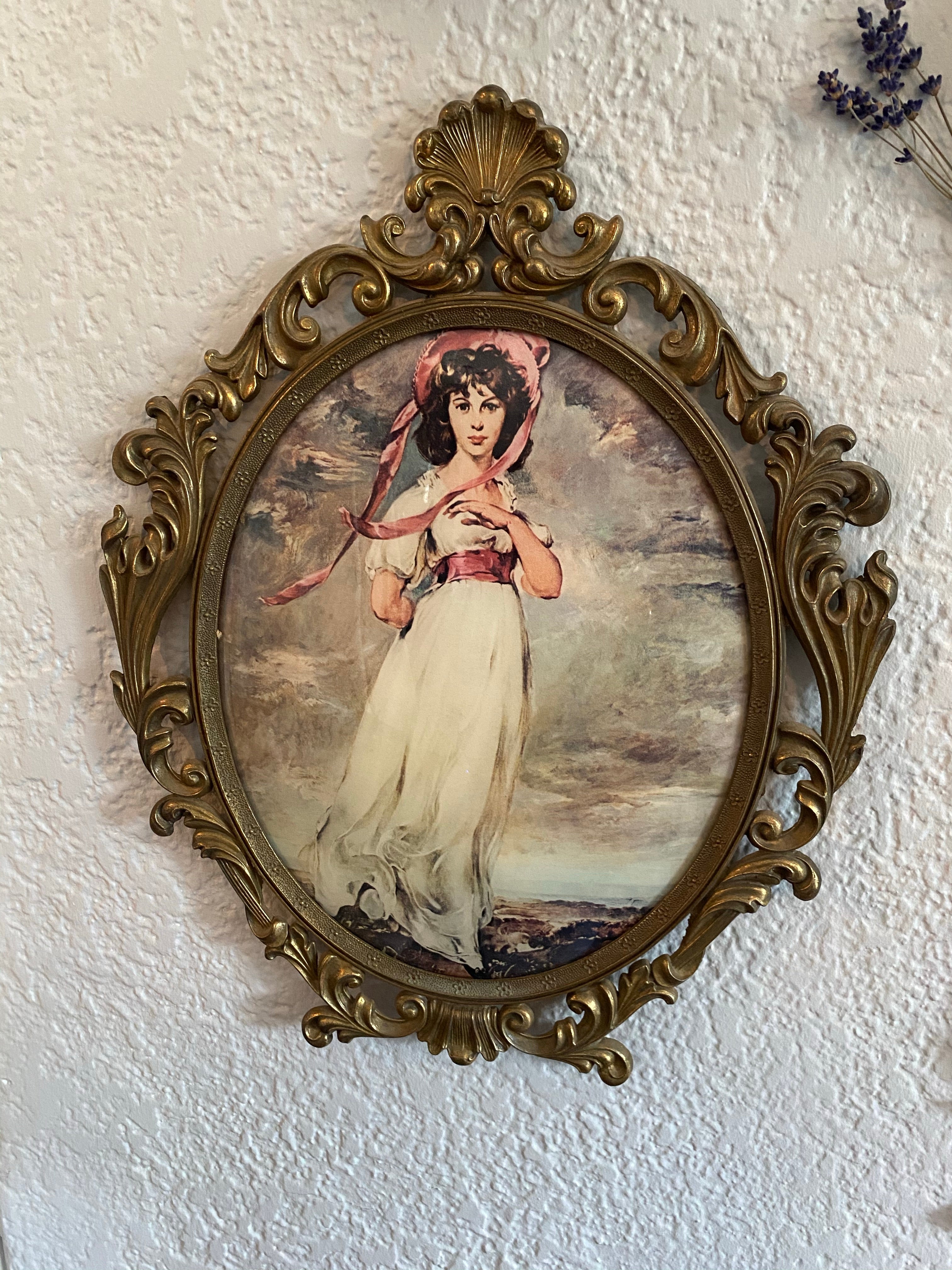 Vintage Pinkie Lawrence Metal Frame 16 1/2" x 12 1/4"